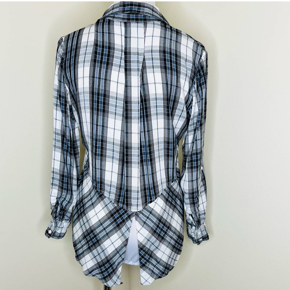 Sam Edelman Split Back Button Down Shirt Small Bl… - image 1